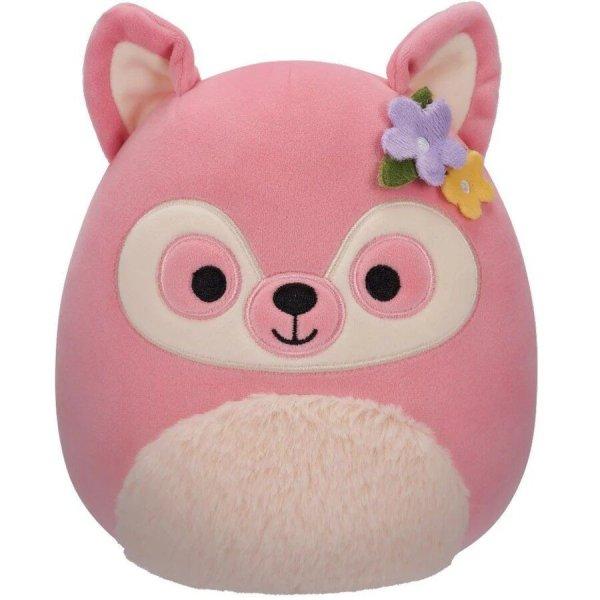 Squishmallows 20 cm - Ditty a lazacszínű makimajom krémszínű hassal és
virágos kitűzővel - Butopêa