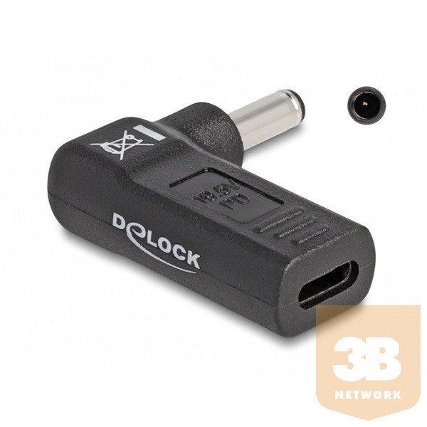 Delock Laptop töltőkábel adapter USB Type-C anya - Dell 4,5 x 3,0 mm apa 90
fokban hajlított