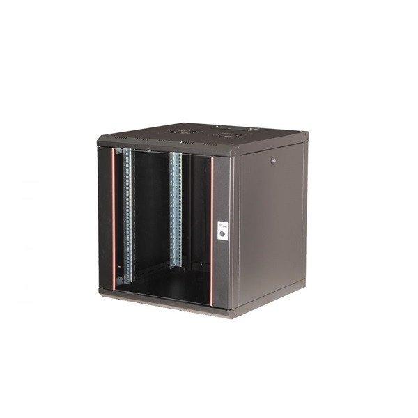 Equip Fali Rackszekrény - EPM-12-6060-B-CBAA (19", 12U, 600x600mm, előre
szerelt, fekete)