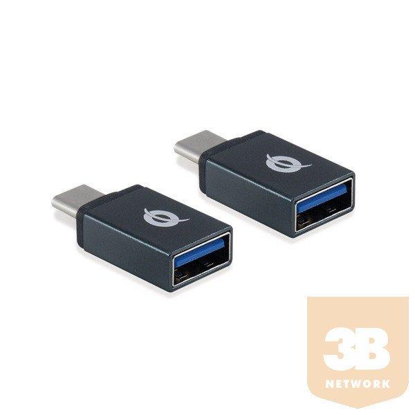 Conceptronic átalakító - DONN03G (USB-C to USB-A 3.0, fekete)