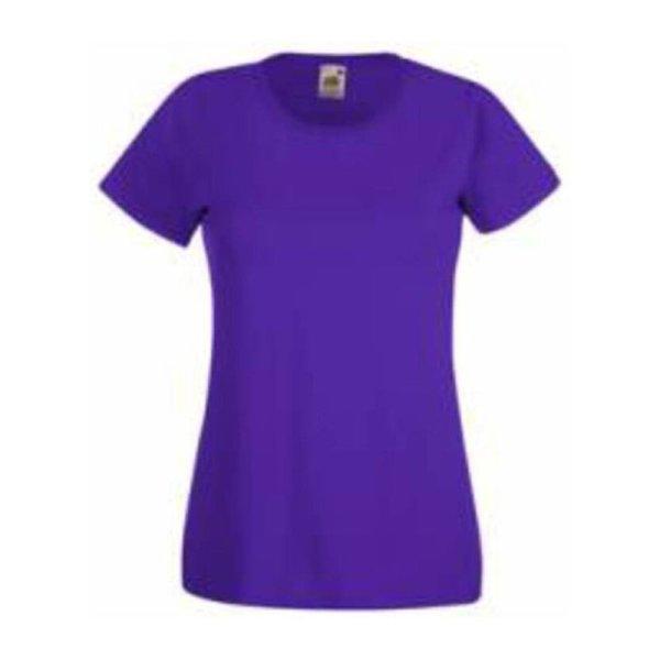 Fruit of the Loom FU78 Női környakas póló, LADY-FIT VALUEWEIGHT T, Purple -
M