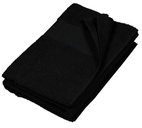 Uniszex pamut strandtörölköző, Kariban KA111, Black-100X150