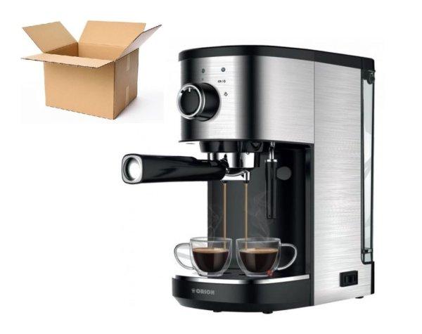 BONTOTT, JAVÍTOTT Orion OCM-5400 inox, nemesacél eszpresszó / cappuccino
kávéfőző, 1450W 15 bar 2 csészés presszókávéfőző, fekete-ezüst
színben