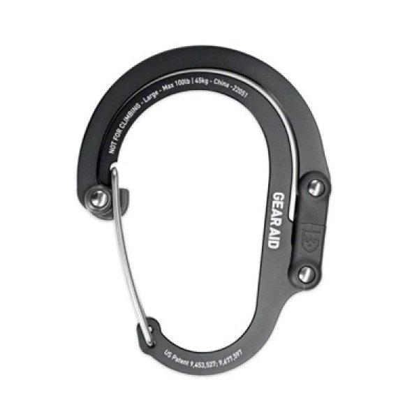 GearAid karabiner fekete L