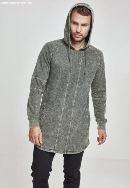 Urban Classics Terry Acid Washed Long Shaped Hoody olive