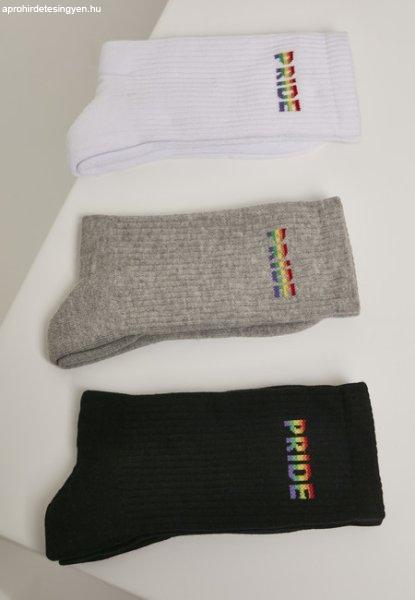 Mr. Tee Pride Socks 3-Pack wht/gry/blk