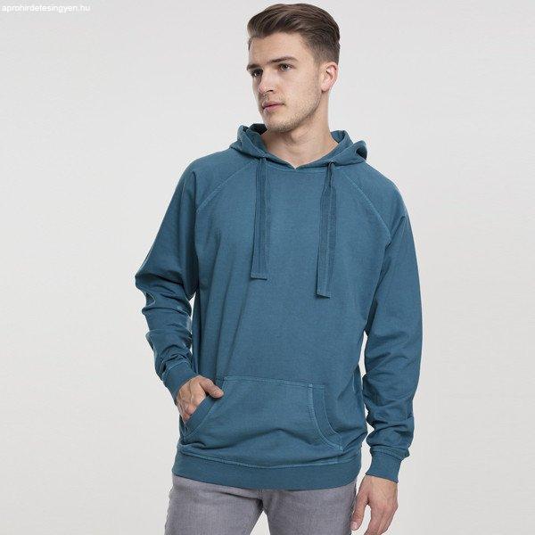 Férfi pulóver Urban Classics Garment Washed Terry Hoody teal