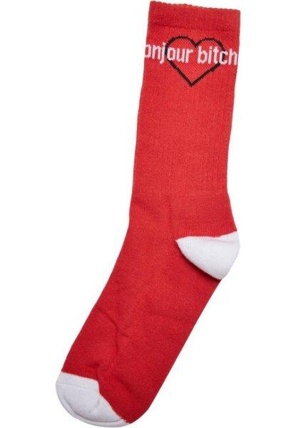 Mr. Tee Bonjour Bitches Socks 3-Pack black/white/red