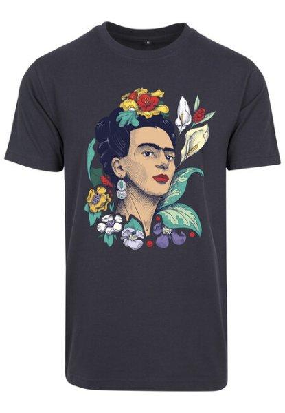 Mr. Tee Ladies Frida Kahlo Flower Tee navy