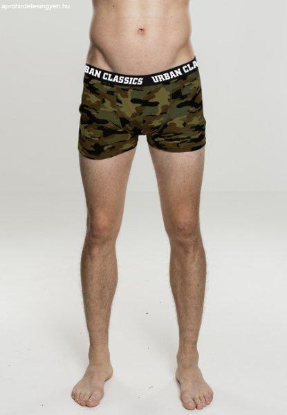 Urban Classics 2-Pack Camo Boxer Shorts woodcamo + darkcamo