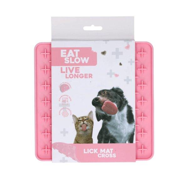 Eat Slow Live Longer Lick Mat Cross 4 színben