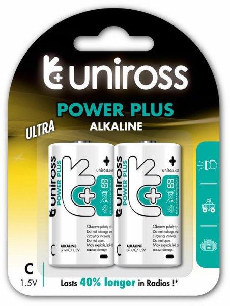 Uniross POWER PLUS Alkáli Baby Elem C (LR14) (1,5V) B2