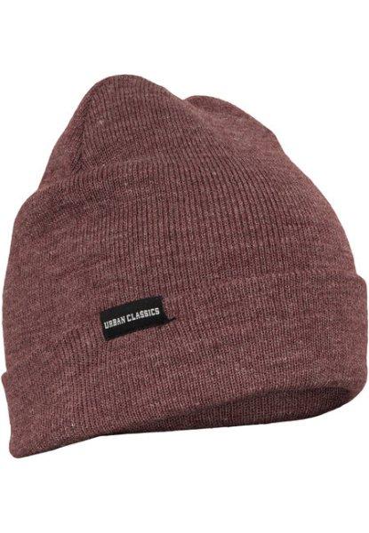 Urban Classics Basic Flap Beanie burgundy melange