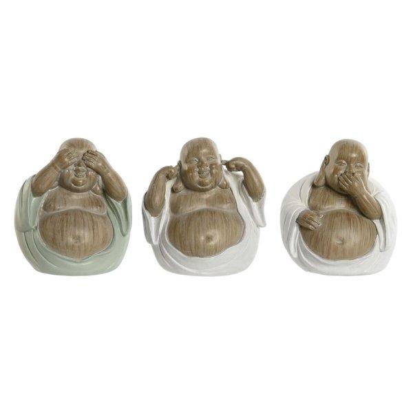 Dekoratív Figura Home ESPRIT Fehér Zöld Buddha Keleti 10 x 9 x 10,5 cm (3
egység) MOST 15654 HELYETT 9161 Ft-ért!