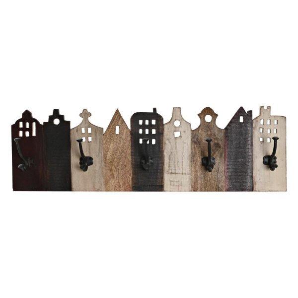 Fali akasztó DKD Home Decor Fehér Természetes Sötétbarna Fa Fém 83,5 x 10
x 25 cm MOST 41641 HELYETT 24373 Ft-ért!
