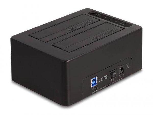 DeLock USB Dual Docking Station for 2 x SATA HDD / SSD with Clone and Erase
Function