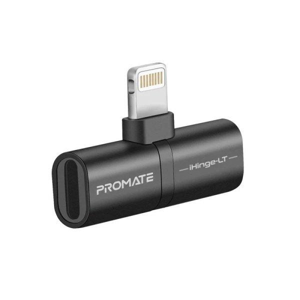 Promate Ihinge LT 2in1 Lightning adapter Black