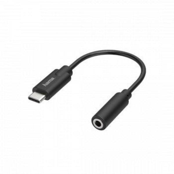 Hama USB-C Plug - 3.5 mm Jack Socket Stereo Audio adapter Black