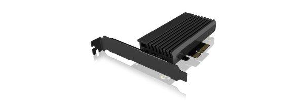 Raidsonic IcyBox IB-PCI214M2-HSL PCIe card with M.2 M-Key socket for one M.2
NVMe SSD