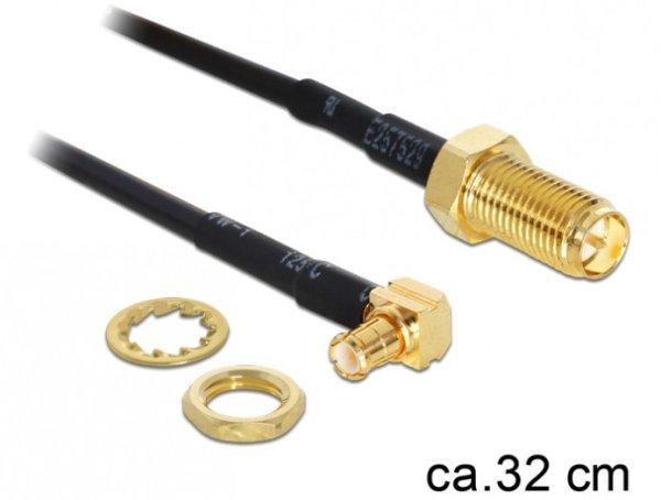 DeLock MMCX csatlakozódugó > RP-SMA Jack adapter (320 mm)