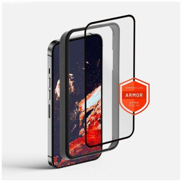 FIXED Armor teljes kijelzőt fedő 2,5D edzett üvegfólia applikátorral Apple
iPhone 13 Mini, fekete