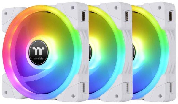 Thermaltake SWAFAN EX12 RGB PC Cooling Fan White TT Premium Edition (3-Fan Pack)