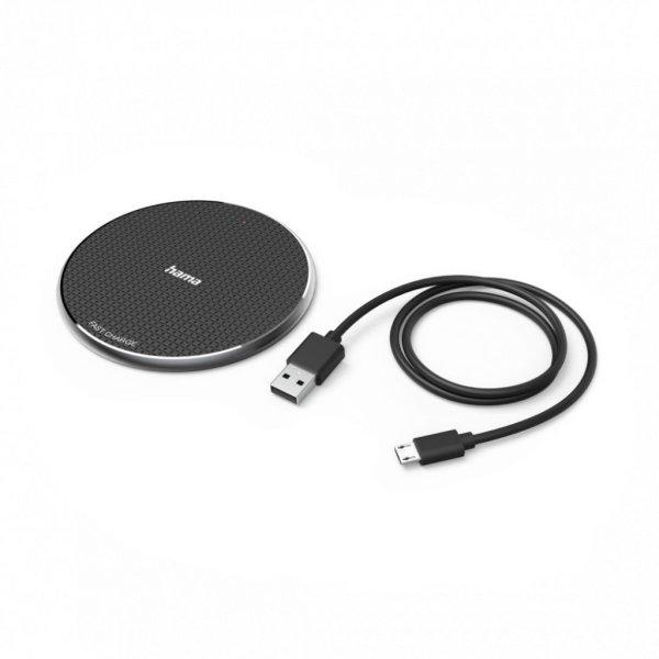 Hama QI-FC10 Wireless Charger 10W Wireless Smartphone Charging Pad Black