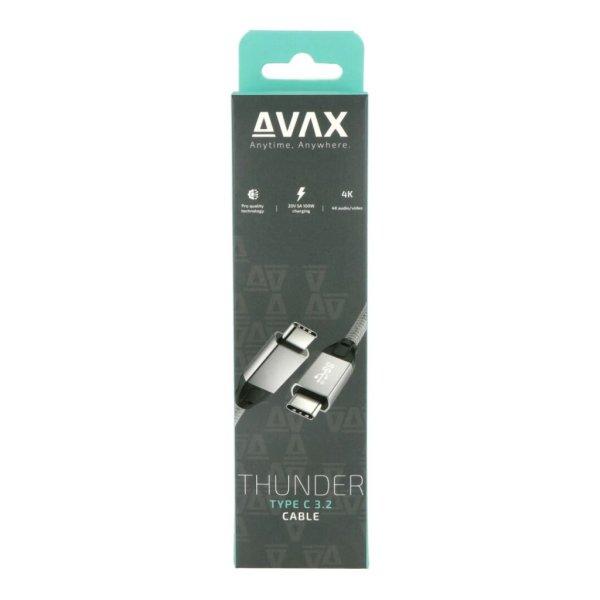 Avax CB901 THUNDER 3.2 Type-C Cable 1m Grey