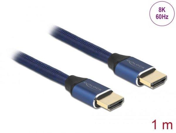 DeLock Ultra High Speed HDMI Cable 48 Gbps 8K 60 Hz 1m Blue