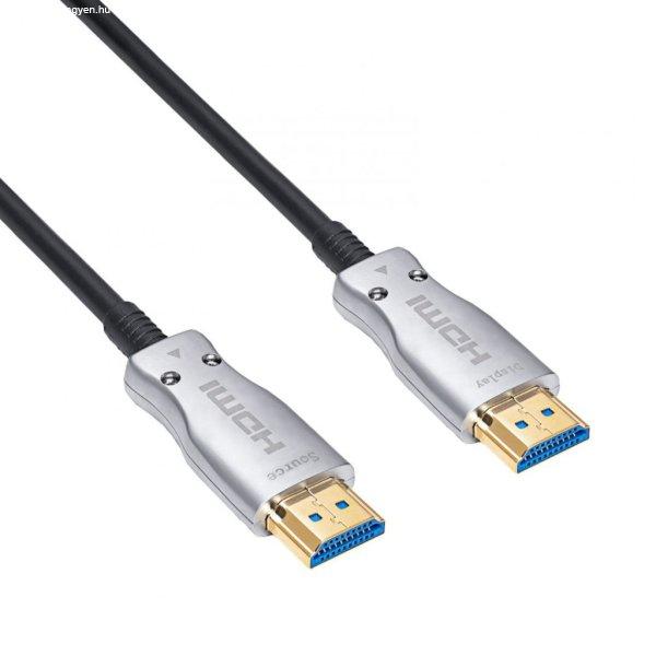 Akyga AK-HD-200L HDMI ver. 2.1 optikai AOC cable 20m Black/Grey