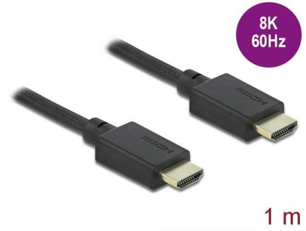 DeLock High Speed HDMI 48Gbps 8K 60Hz 1m cable Black