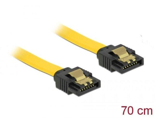 DeLock SATA 6 Gb/s male straight > SATA male straight 70 cm yellow metal
Cable