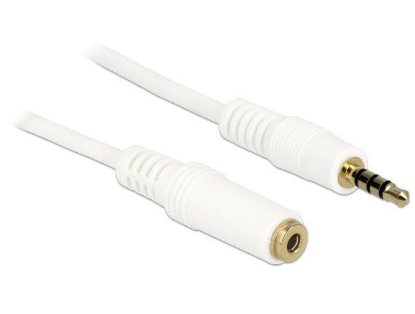 DeLock Extension Cable Audio Stereo Jack 3.5 mm male / female IPhone 4 pin 1m