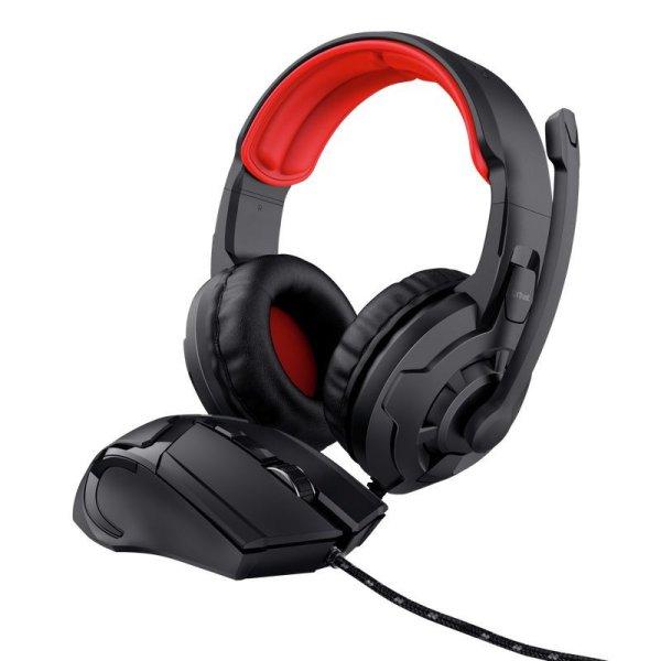 Trust 2-in-1 Gaming Set with Headset & Mouse Black