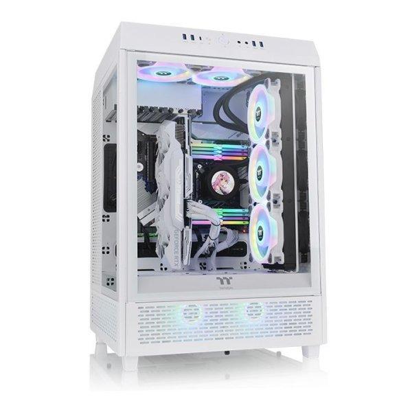 Thermaltake The Tower 500 Snow Mid Tower Chassis Tempered Glass White