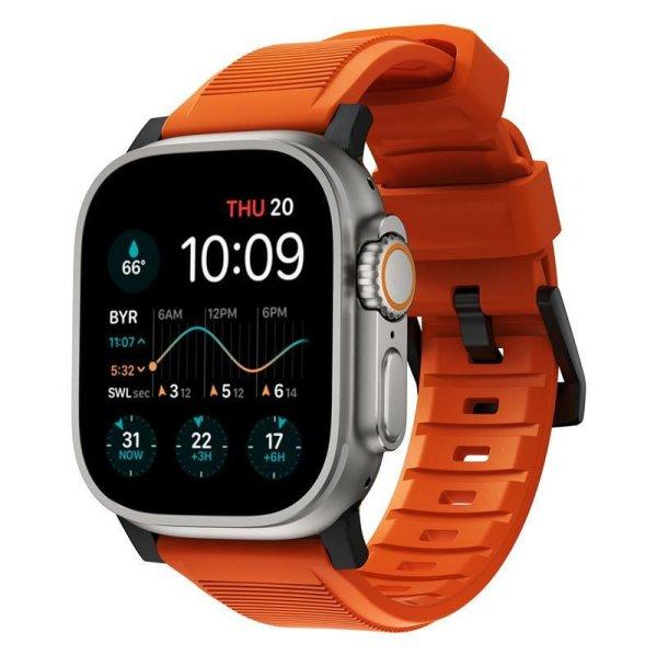 Nomad Rugged Strap, orange/black - Apple Watch Ultra (49mm) 8/7 (45mm)/6/SE/5/4
(44mm)/3/2/1 (42mm)