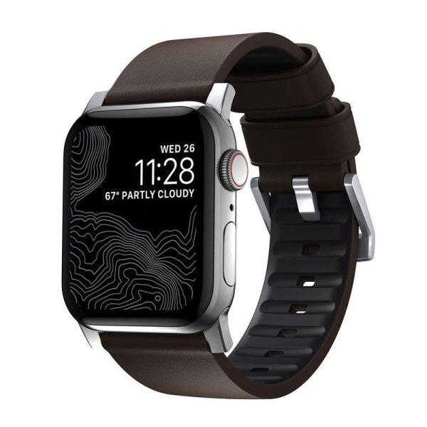 Nomad Active Strap Pro Brown, silver - Apple Watch Ultra 49mm 8/7 45mm/6/SE/5/4
44mm/3/2/1 42mm