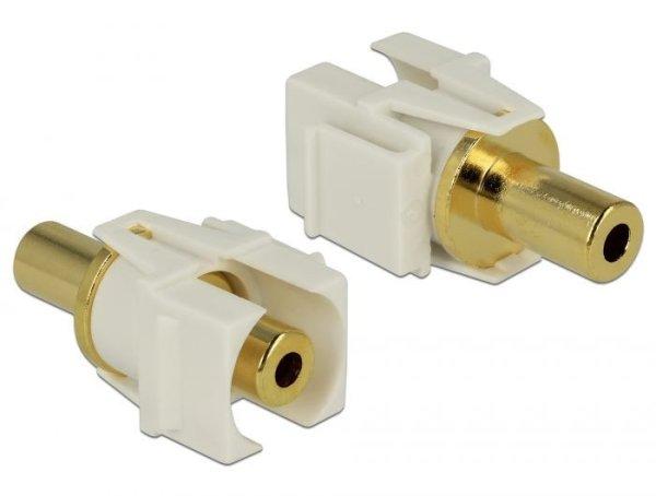 DeLock Keystone module Stereo jack 3.5 mm female > Stereo jack 3.5 mm female
gold plated