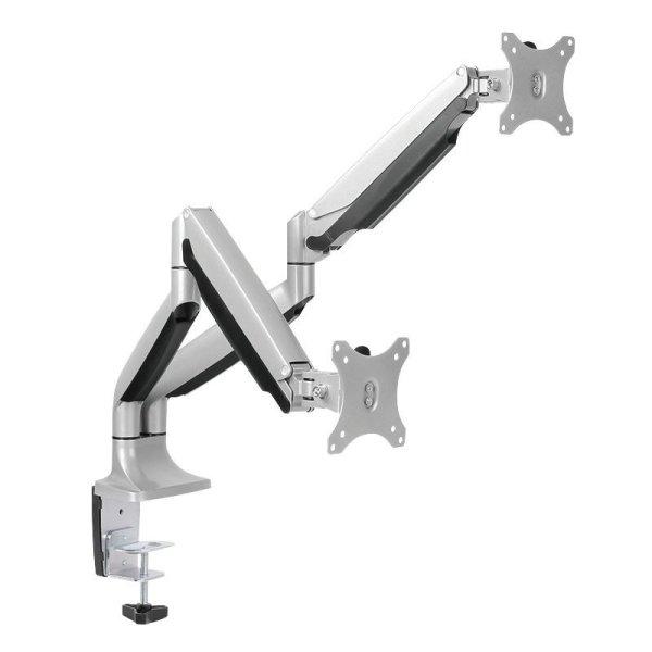 Logilink BP0043 Dual Alumium Monitor Desk Mount Tilt Silver