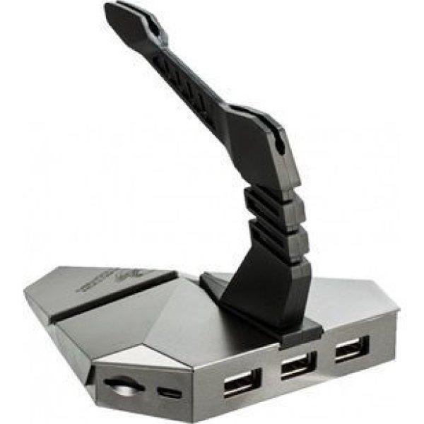 Platinet Omega Varr Mouse Bungee 3in1 Combo USB2.0 Hub and microSD reader Silver