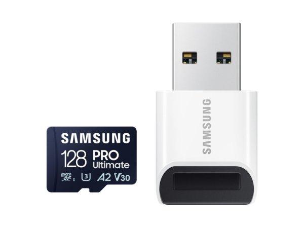 Samsung 128GB microSDXC Pro Ultimate Class10 U3 A2 V30 + Reader