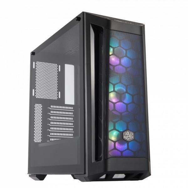 COOLER MASTER Ház Midi ATX MasterBox MB511 ARGB Tápegység nélkül, Fekete
Üvegfalú