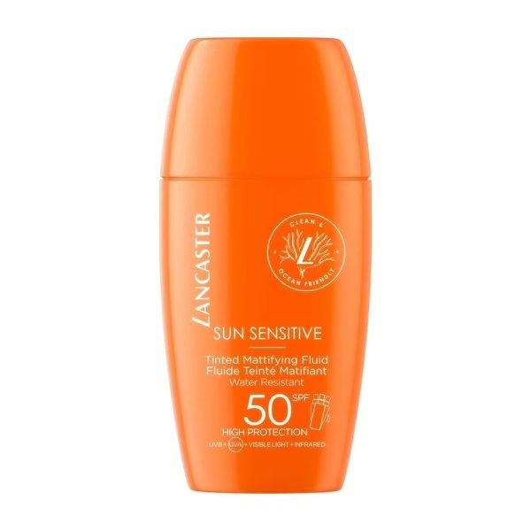 Lancaster Tonizáló mattító arcápoló fluid SPF 50
Sun Sensitive (Tinted Mattifying Fluid) 30 ml