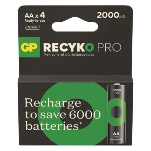 GP ReCyko Pro NiMH újratölthető elem HR6 (AA) 2000mAh 4db. 1500+ töltési
ciklus