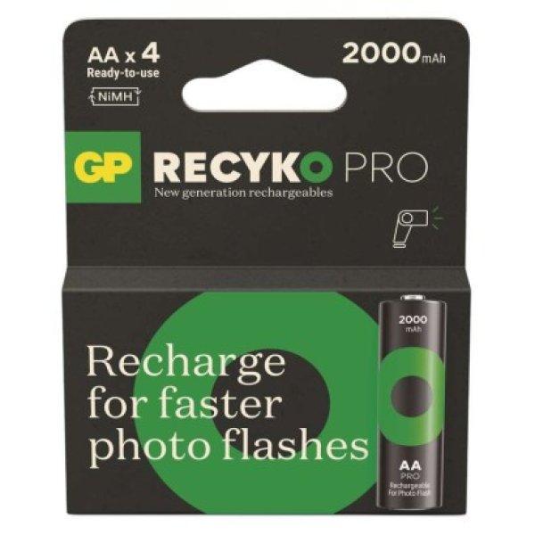 GP ReCyko Pro Photo Flash NiMH újratölthető elem HR6 (AA) 2000mAh 4db. 500+
töltési ciklus