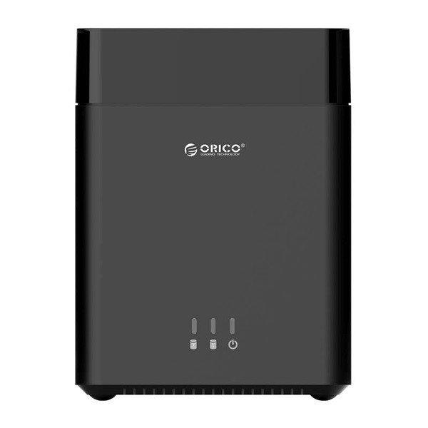 Orico Külső HDD tároló 3.5" - DS200C3-EU-BK (2 fiók, USB-C 3.1 Gen1,
Max.: 2x16TB, fekete)