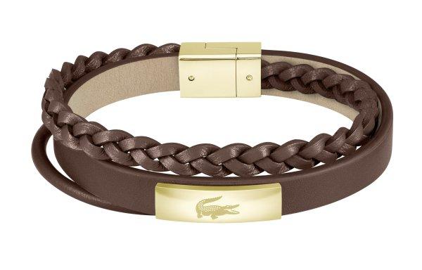 Lacoste Barna bőr karkötő Fusion 2040317