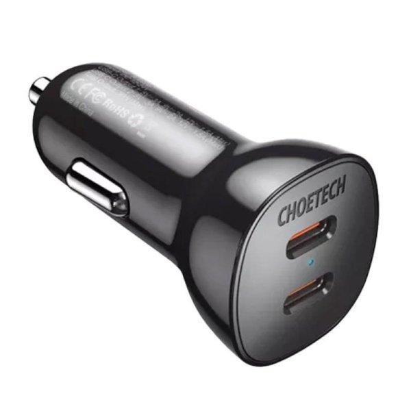 Autós töltő Choetech TC0008 40W 2x USB-C