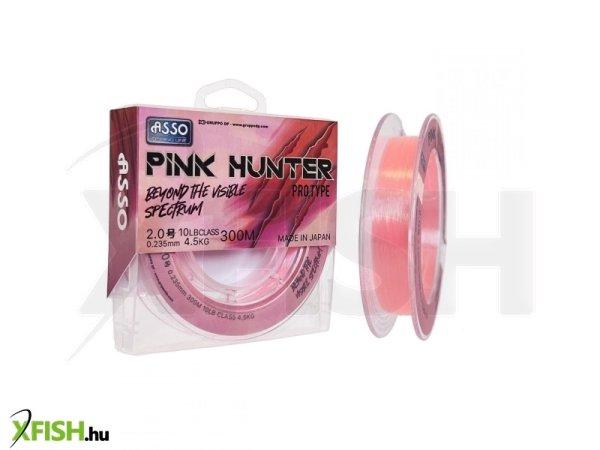 Asso Pink Hunter Monofil Fluorocarbon Pontyozó Zsinór 300m 0,238mm 4,5Kg