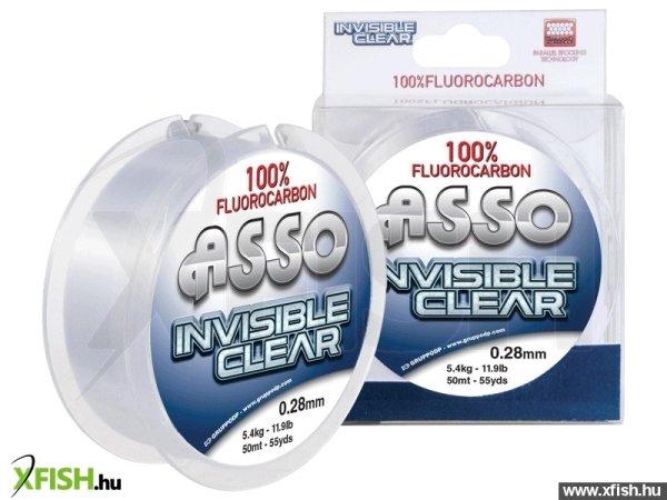 Asso Invisible Clear Fluorocarbon Előke Zsinór 50M 0,15